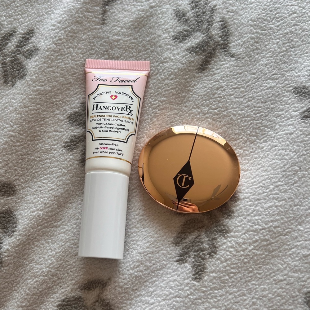 Hangover Replenishing Face Primer & Charlotte Tilbury Airbrush Powder